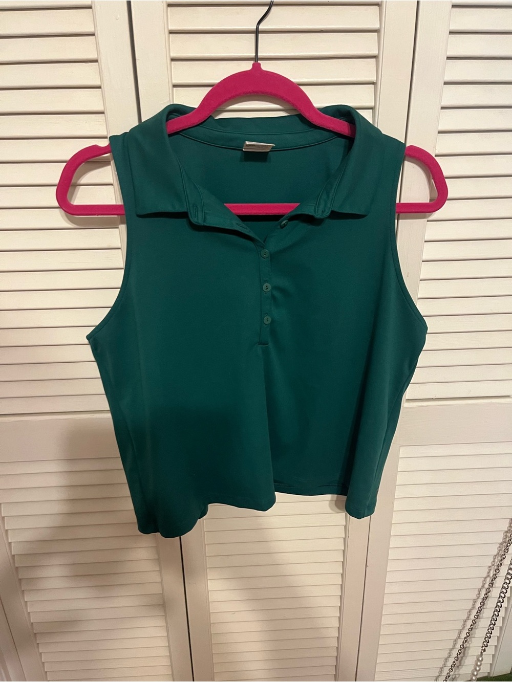 Target All In Motion Sleeveless Polo Tank Top - Dark Green